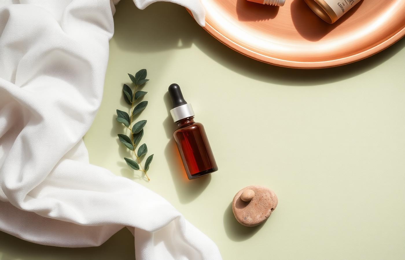 Skin boosters and serums flatlay